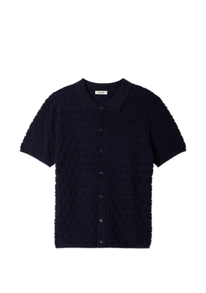 SANDRO jacquard-knit bouclé cardigan - Blue