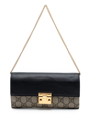 Gucci Pre-Owned 2016-2026 GG Supreme Padlock Wallet On Chain shoulder bag - Neutrals