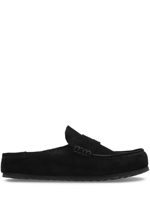 Birkenstock Naples suede loafer-style mules - Black
