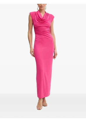 FRACOMINA cowl-neck backless maxi dress - Pink