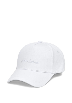 Armani Exchange embroidered-logo baseball cap - White