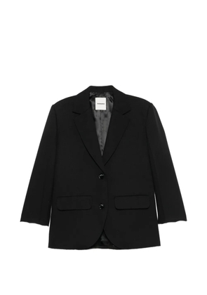 SANDRO satin-back wool blazer - Black