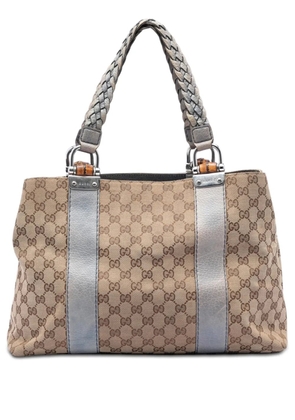 Gucci Pre-Owned 2016-2026 Medium GG Canvas Bamboo Libeccio tote bag - Neutrals