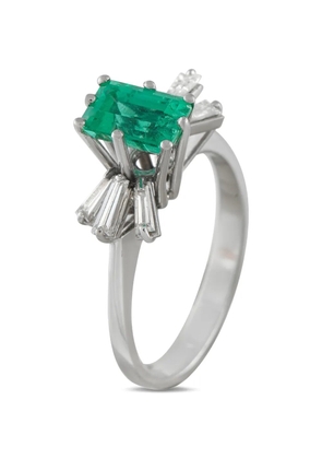 LB Exclusive emerald and diamond ring - Silver