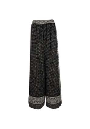 Ermanno Scervino bandana-print sequin-embellished palazzo pants - Black