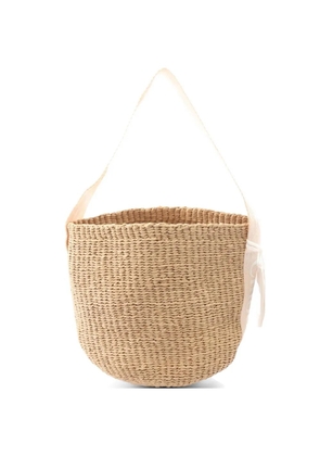 Chloé Pre-Owned x Mifuko 2020s woven tote bag - Neutrals