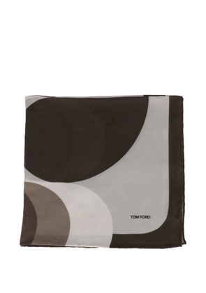 TOM FORD abstract-pattern pocket square - Black