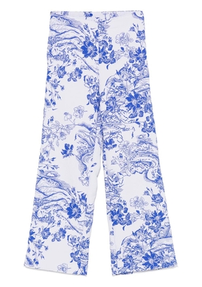 Nike mid-rise jacquard track pants - White
