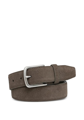 Marc O'Polo suede logo-debossed belt - Brown