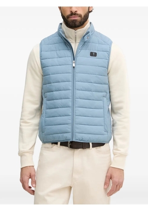 Trussardi quilted logo-patch gilet - Blue