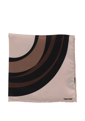TOM FORD geometric-print pocket square - Neutrals