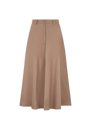 slowear high-waisted A-line maxi skirt - Brown