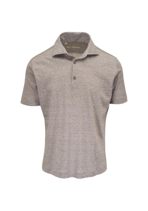 Maurizio Baldassari marl-texture short-sleeve polo shirt - Neutrals