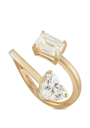 LB Exclusive diamond bypass ring - Gold