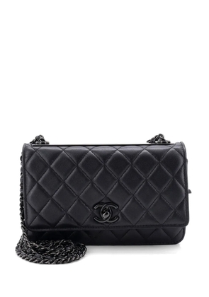 CHANEL Pre-Owned So Black Trendy CC Wallet on Chain Quilted Lambskin crossbody bag