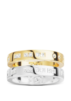 APM Monaco Duo Morse Toi Moi rings - White