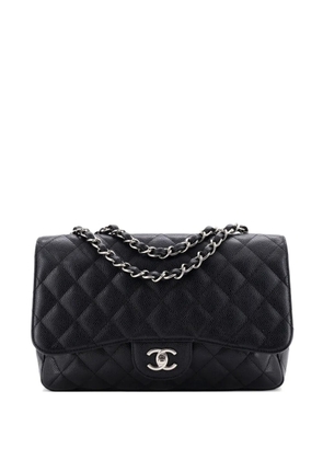 CHANEL Pre-Owned Classic Single Flap Bag Quilted Caviar Jumbo shoulder bag - Black