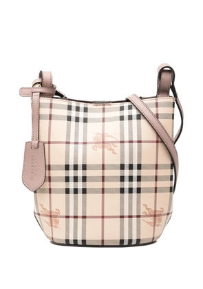 Burberry Pre-Owned 2000-2017 Haymarket Check Coated Canvas Lorne bucket bag - Neutrals