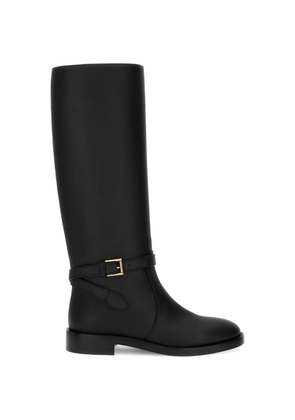 Gianvito Rossi buckle-strap knee-high boots - Black