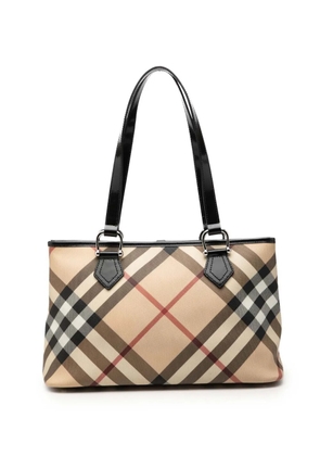 Burberry Pre-Owned 2000-2017 Supernova Check Coated Canvas tote bag - Neutrals