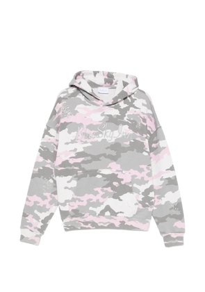 BLUE SKY INN distressed camouflage-print hoodie - Pink