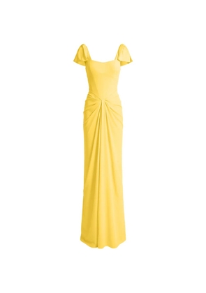 Gemy Maalouf corset-style draped dress - Yellow