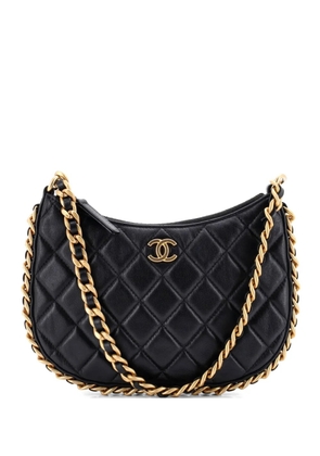 CHANEL Pre-Owned CC Chain Around Quilted Lambskin hobo bag - Black