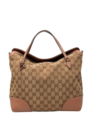Gucci Pre-Owned 2016-2026 Medium GG Canvas Bree Fold Over Tote satchel - Neutrals