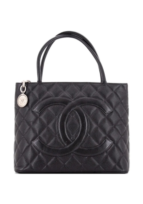 CHANEL Pre-Owned Medallion Quilted Caviar tote bag - Black