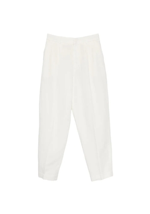 PT Torino pleated cropped trousers - White