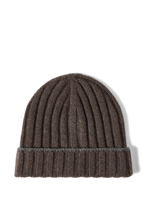 Brunello Cucinelli rib-knit beanie hat - Brown