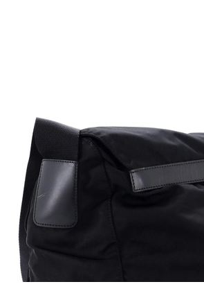 Prada Pre-Owned Double Buckle Flap Camera Bag Tessuto Large crossbody bag - Black