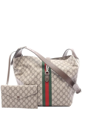 Gucci Pre-Owned 2016-2026 GG Supreme Web Jackie 1961 shoulder bag - Neutrals