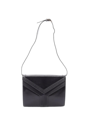 Saint Laurent Pre-Owned 2000s lizard-embossed shoulder bag - Black