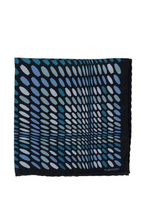 TOM FORD geometric-print pocket square - Black