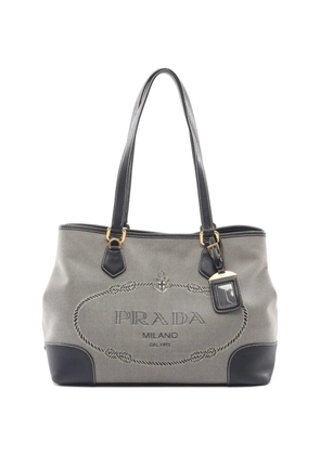 Prada Pre-Owned 2000s logo jacquard tote bag - Neutrals
