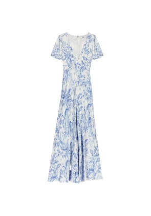 Maje floral-print maxi dress - Blue