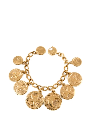 Saint Laurent Pre-Owned 1980s coin-charm bracelet - Gold