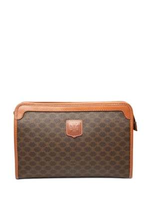 Celine Pre-Owned 2007 Macadam Coated Canvas clutch bag - Brown
