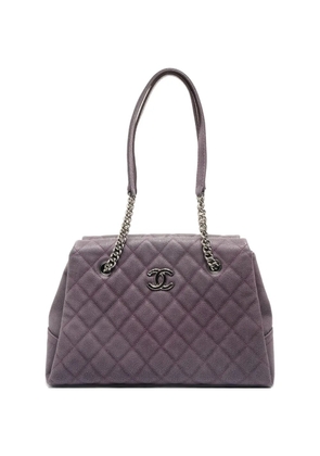 CHANEL Pre-Owned 2011-2012 diamond-quilted chain shoulder bag - Purple