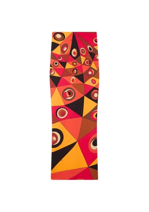 PUCCI Occhi print long skirt - Orange