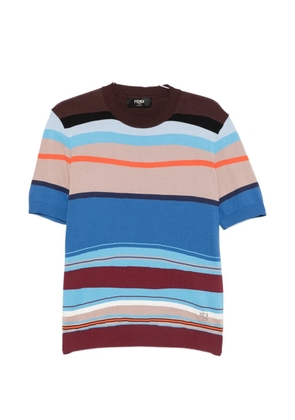 FENDI striped short-sleeve top - Blue