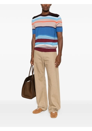 FENDI striped short-sleeve top - Blue