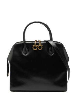 Ferragamo Pre-Owned 1990-2010 Medium Leather Gancini Dome satchel - Black