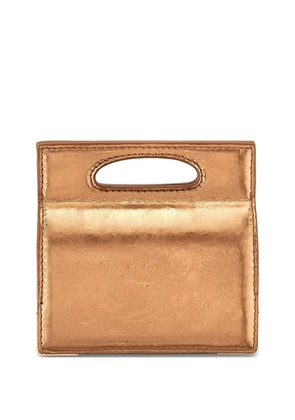 Tyler Ellis micro Stella metallic-leather tote bag - Gold