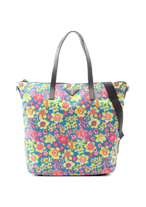 Prada Pre-Owned 2010s Tessuto Stampat floral-print tote bag - Blue