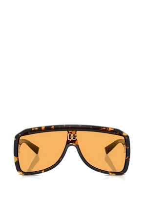 Dolce & Gabbana Eyewear DG logo tortoiseshell-effect sunglasses - Brown