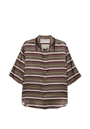 CROQUIS striped-print shirt - Brown
