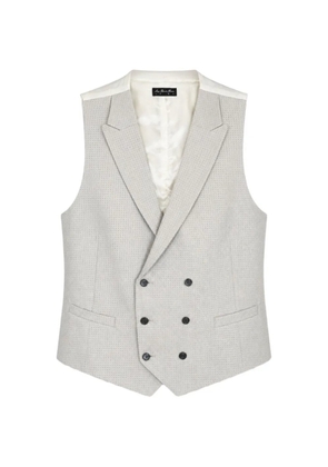 LUIGI BIANCHI MANTOVA double-breasted micro-pattern waistcoat - Grey