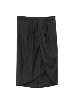JNBY draped asymmetric midi skirt - Grey